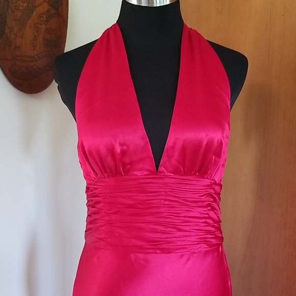 Papell Boutique Evening Red Silk Gown - Picture 2 of 5